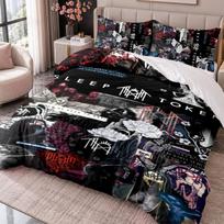 Sleep Token 3Pcs Bedding Set Duvet Cover With Two Pillowcases For Bedroom Home Decoration 140cmx210cm