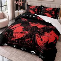 Sleep Token 3Pcs Bedding Set Duvet Cover With Two Pillowcases For Bedroom Home Decoration 140cmx200cm