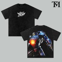 Pacific Rim Gipsy Danger Vintage Washed T-Shirt Jaeger Mecha Graphic Tee 2XL black