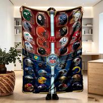 NFL Spausdintas pledas - Minkštas ir patogus, miegamajam, kelionėms, sofai, namų dekoravimui - Gimtadienio Kalėdų dovana draugui 80cmx120cm