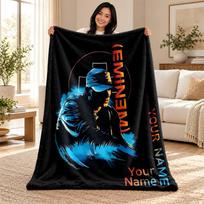 Eminem Custom Name Fleece Blanket Personalized Soft Cozy Throw Blanket Customized Gift for Birthday Christmas 80cmx120cm