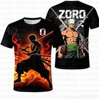 One Piece Zoro Japan Special Edition Soccer Jersey T-shirt Kids Soccer Sports Tshirt Adult Men's Casual Fashion T Shirt L brown