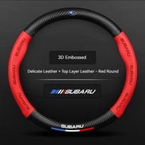 For Subaru Brz Wrx Xv Ascent Forester Outback Impreza Legacy Car Carbon fiber Anti-slip Ventilate Leather Steering Wheel Cover