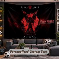 Sleep Token Personalized Tapestry Support Custom Name, Wall Art Home Decoration 130cmx150cm