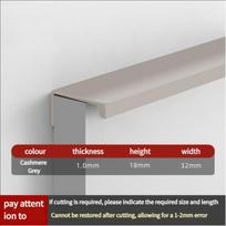 Invisible Cabinet Handles Edge Mounted Right Angle Aluminum Drawer Pulls Minimalist 80-1200mm for Wardrobe Dresser Kitchen 150mm