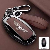 High Quality Car Key Cover Smart Remote Fobs for New Bentley Flying Spur Continental GT Bentayga Mulsanne Key HolderBagShellClip CL2 gray