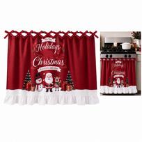 Christmas Oven Curtain for Kitchen Holiday Decoration, Festive Oven Door Accessory One Size