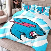 Mr Beast 3Pcs Bedding Set Duvet Cover With Two Pillowcases For Bedroom Home Decoration 140cmx210cm