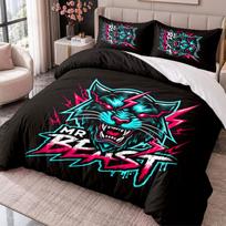 Mr Beast 3Pcs Bedding Set Duvet Cover With Two Pillowcases For Bedroom Home Decoration 180cmx210cm