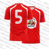 Amador Recio Football Jerseys Seafood Shrimp Recio Print T-Shirt Quick Drying Sportswear Summer Beach Tee Men's Women's T-Shirts 6XL red