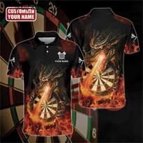 Personalized Name Darts 3D Full Printed Unisex Polo Shirt Uniform Dart Team Sleeveless T-Shirt L brown