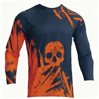 Men Long Sleeve T Shirt Motocross Mountain Bike Cycling Outdoor Fishing Sports Casual Top Breathable Loose Fit XL black