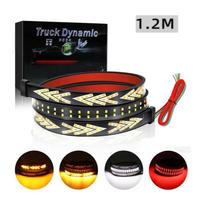 Car Truck LED Tailgate Light Strip Turn Signal Lamp Flowing Dynamic Warning Brake Reverse Tail Light Bar For Pickup Jeep 12-24V 1.2M