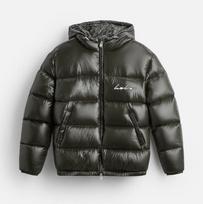 Foreign trade cross-border European goods high-quality letter printing winter hooded warm thickened bread cotton jacket men XXXL gray