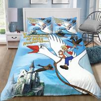 Catoon Nils Holgersson Print Duvet Cover Pillowcase Bedding Set Home Style 2/3 Piece Set Single/Double/Queen Large Size Gift 100x135cm (2pcs)