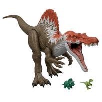 Mattel Jurassic World Super Colossal Spinosaurus Action Figure - 92cm Large Dinosaur Toy with Mini Figures