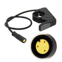 Electric Bicycle 3‑Pin Connector 24V‑48V Left Right Thumb Throttle 22Mm Accelerator Handle For E‑Bike Scooter A2 black