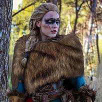 Halloween European American Viking medieval artificial fur cos cosplay suit cape shawl cape Customizable sizes available gray