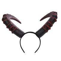 „Cosplay“ galvos juosta „Devil Ox Horn“ plaukų juosta „Pu Helovino ragai“ A black