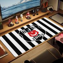 Beşiktaş Logo Color Mouse Pad Large Gaming Table Cushion Non-slip Laptop Tablet Big Mousepad XXL Mat Mini PC Playmat With Lock edge 30cmx60cm(11.8x23.6inch)