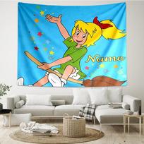 Custom Name Bibi Blocksberg Print Tapestry, Backdrop, Easy Setup, Ideal for Bedroom, Office & Living Room, with Aesthetic Wall Hanging Decor. 150cmx200cm