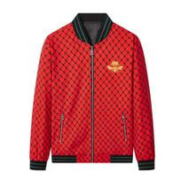 Men's Cross-Border European Baseball Collar Jacket - Spring/Autumn Trendy Street Style 4XL red