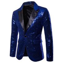 Blizgantis auksinis blizgučiais blizgučiais puoštas švarkas, vyriškas naktinis klubas Prom Suit Blazer Vyriški kostiumai Homme sceniniai drabužiai dainininkams Didelio dydžio XXXL