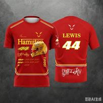 Lewis Hamilton 44 šeima „Still I Rise“ grafinis trumpomis rankovėmis marškinėlis, greitai džiūstantis, pralaidus orui, lengvas lenktynių marškinėlis suaugusiems gerbėjams 6XL red