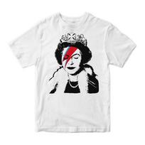 Queen Elizabeth II by Banksy T-Shirt, Men's and Women's Sizes (ELI-77211) 110 white