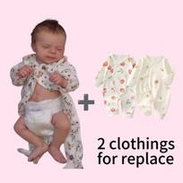 50 cm tikroviška atgimusi lėlė, vandeniui atsparus vinilas, rankomis įsodinti plaukai, vertinga naujagimio dovana baby + 2pcs replace clothing