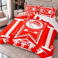 Olympiacos 3Pcs Bedding Set Duvet Cover With Two Pillowcases For Bedroom Home Decoration 135cmx200cm