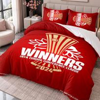 Olympiacos 3Pcs Bedding Set Duvet Cover With Two Pillowcases For Bedroom Home Decoration 140cmx210cm