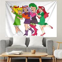 Bibi Blocksberg Print Tapestry, Backdrop, Easy Setup, Ideal for Bedroom, Office & Living Room, with Aesthetic Wall Hanging Decor. 150cmx200cm