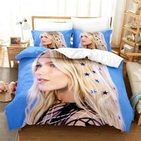 Freya Skye Duvet Cover Pillowcases, British Singer Actress Print Bedding Set Soft Fabric Bedroom Decor Gift for Freya's Fam 140x200cm 2pcs