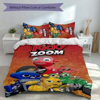 3pcs Ricky Zoom Duvet Cover Set, Includes 1 Duvet Cover and 2 Pillowcases,Skin-Friendly&Comfortable Fabric,Suitable Bedding Sets 135cmx200cm