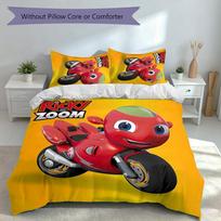 3pcs Ricky Zoom Duvet Cover Set, Includes 1 Duvet Cover and 2 Pillowcases,Skin-Friendly&Comfortable Fabric,Suitable Bedding Sets 140cmx200cm