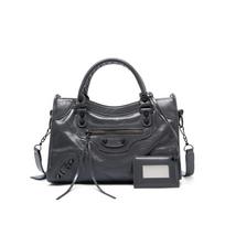 Hot-selling women's bags, Kusa Spice Girls, retro rivets, messenger locomotive bags, genuine leather, portable shoulder large-capacity tote bags. gray