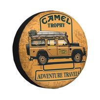 Custom Camel Trophy Defender 110 Spare Tire Cover for Pajero Moto Yellow 4x4 Trailer Car Wheel Protector 14  15  16  17  Inch 15inch