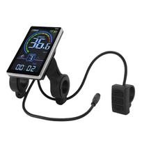 Electric Bike LCD Display 6 Pin M5 Panel IPX4 Water Proof with 31.8mm 22.2mm Mounting Aperture for Scooter E bike Cycling Accessory