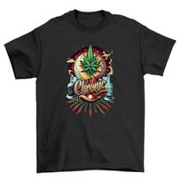 Weed Hemp_50 Smokin' Hot t-shirt 420 Friendly Hilarious Unisex Tee with a L S black