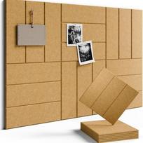Vertical Stripe Pinboard Tiles Self Adhesive Memo Board Sound Absorbing Panels  Home Office Style   5 gray