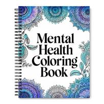 Cheerful Mental Health Coloring Book A4 Size Motivational Quotes Inspirational Coloring Book Self Care Focus Spiral Bound black