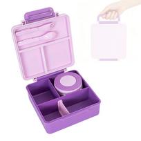 School Meal Lunch Box with Carry  with Metal Interior for Office Meals and Daily Use