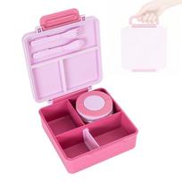 School Meal Lunch Box with Carry  with Metal Interior for Office Meals and Daily Use