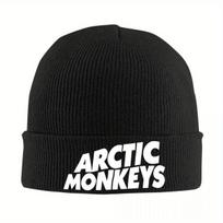 Arctic Monkeys Beanie Hats Bonnet Hats Female Male Street Y2K Hippie Knitted Hat Autumn Custom Elastic Caps One Size black