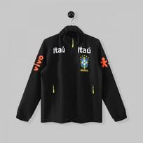 Brazil National Team Football Training Jacket Neymar Same Style Windproof Waterproof Unisex Sports Top L black