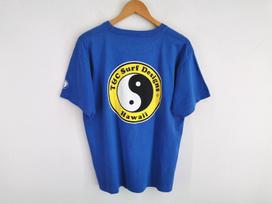 T&C Surf Design Shirt Vintage T and C Surf Design Hawaii Big Logo Tee T Shirt Size L 110 blue