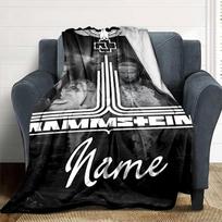 Rammstein Band Members And Smoke Four Seasons Blanket Customized With Your Name Lightweight And Warm Perfect Gift For Home Office Camping Sofa Travel 130cmx150cm