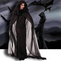 Halloween costume, night wandering soul girl costume, witch death robe, nightclub carnival party ds costume L gray