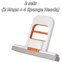 Xiaomi 2 sets  Mini Handheld Mop – Retractable Sponge, for Dry & Wet Cleaning of Kitchen, Bathroom, Tables, Car white